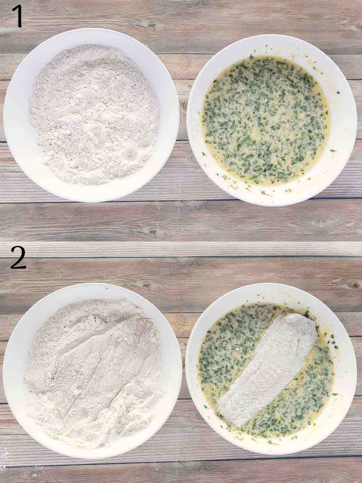 collage showing how to set up to make recipe.