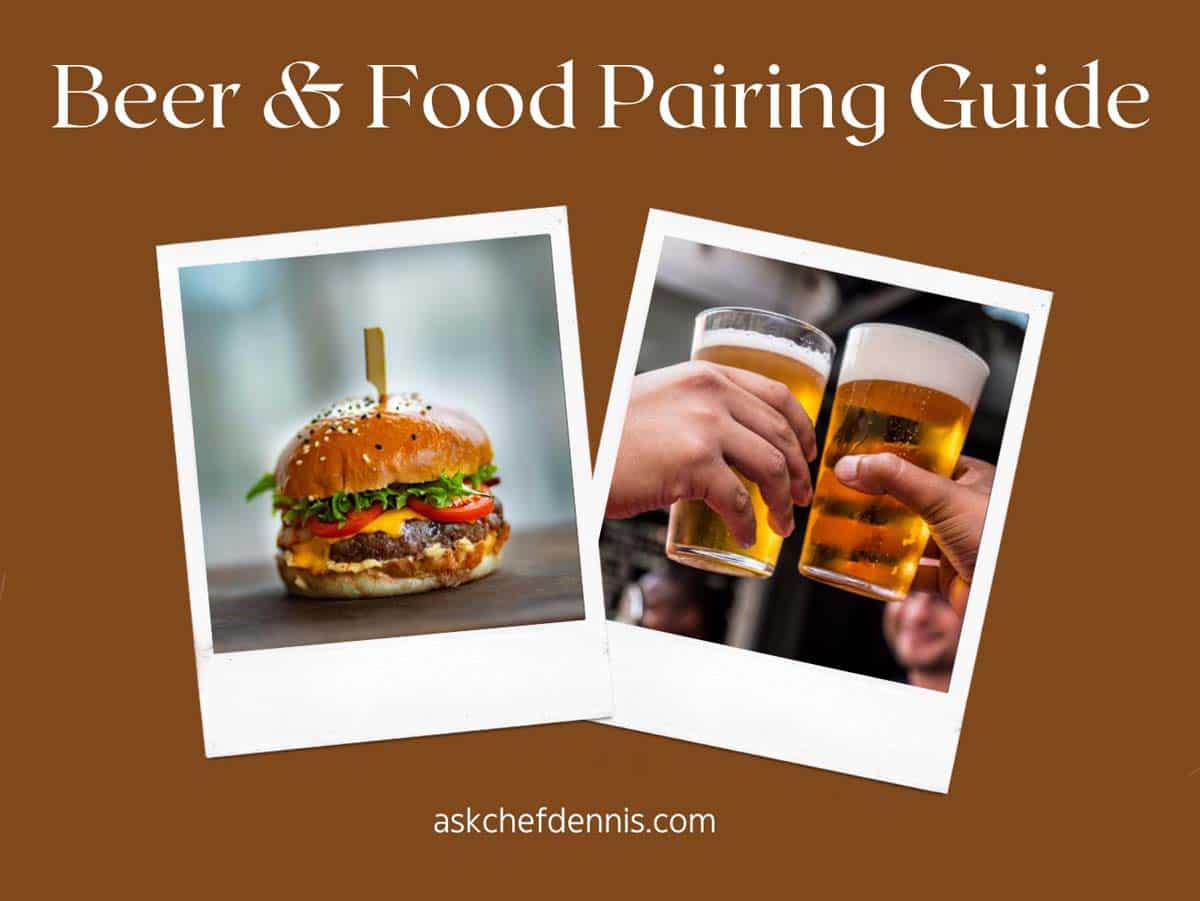 beer and food pairing guide graphic.