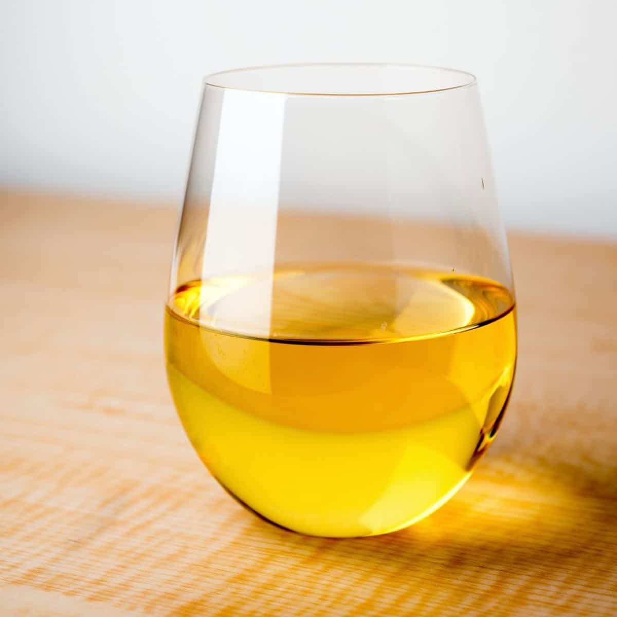 glass of chardonnay.