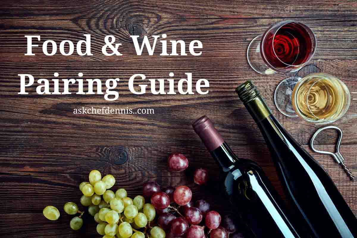 food and wine pairing guide graphic.