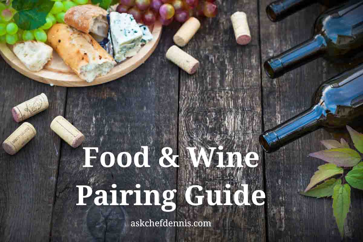 food and wine pairing guide graphic.