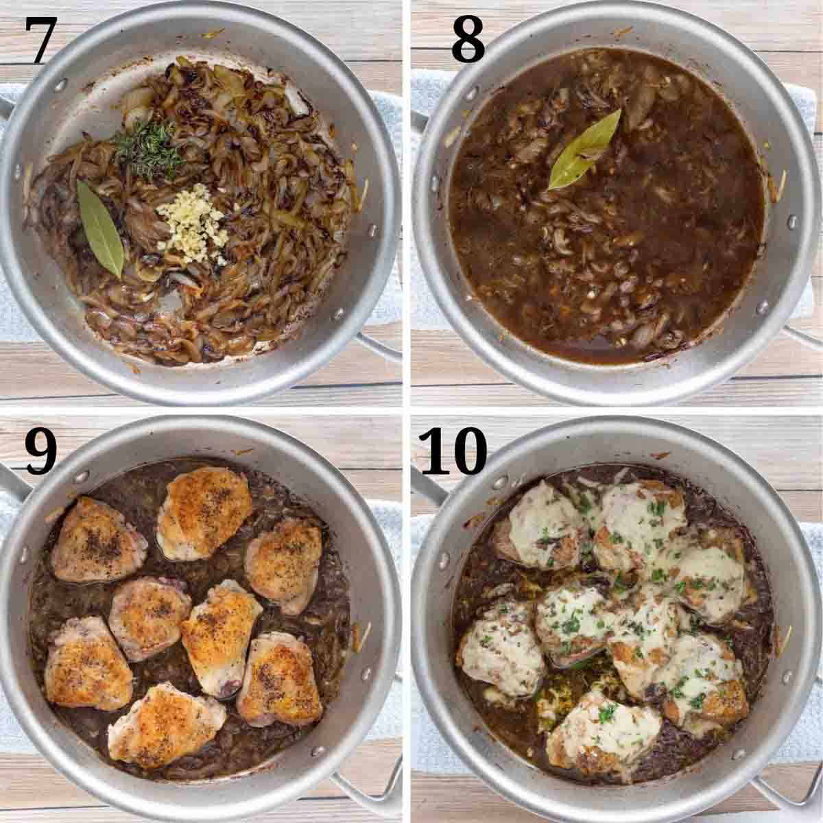 Collage showing how to finish recipe.