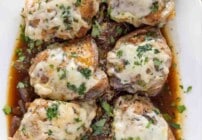 Pinterest image for French Onion Chicken.