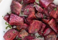 Pinterest image for oven roasted beets