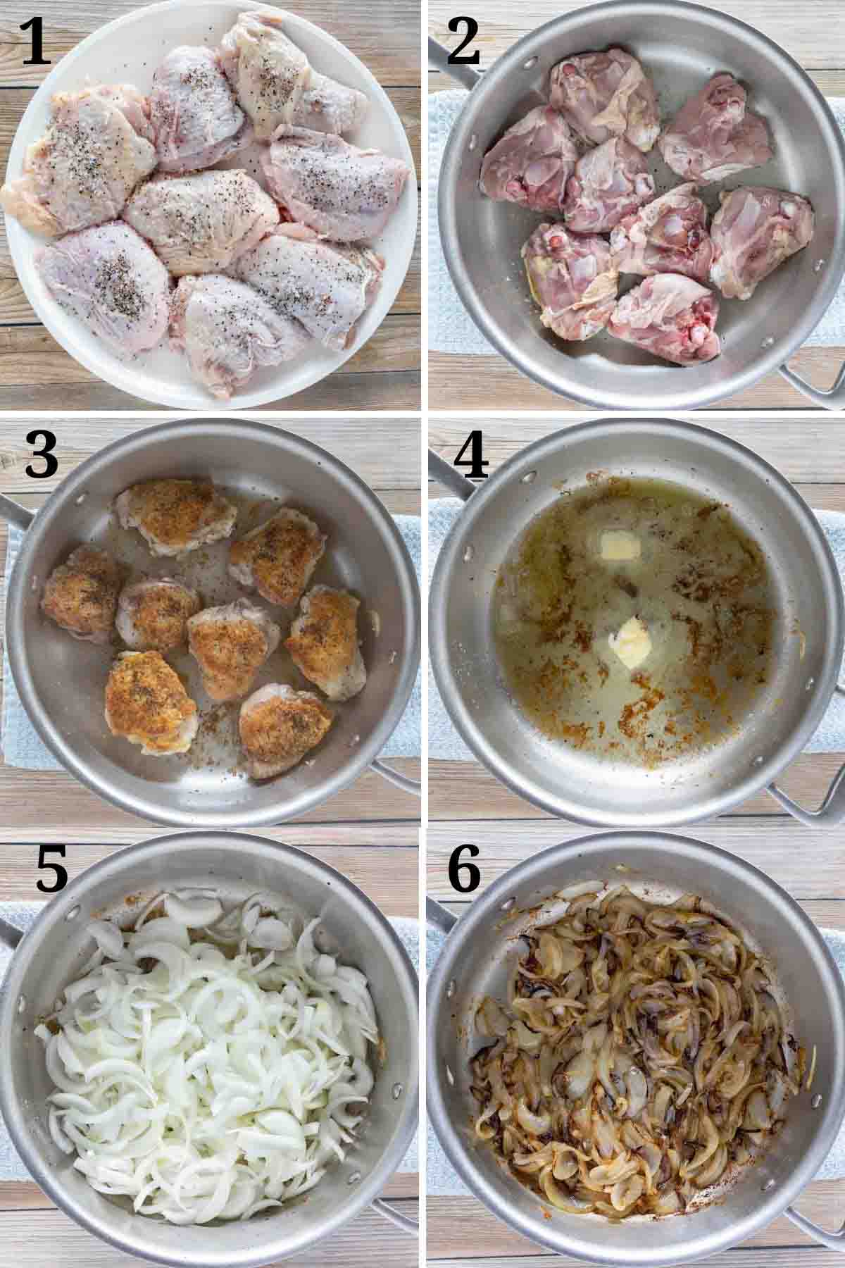 Collage showing how to start recipe.