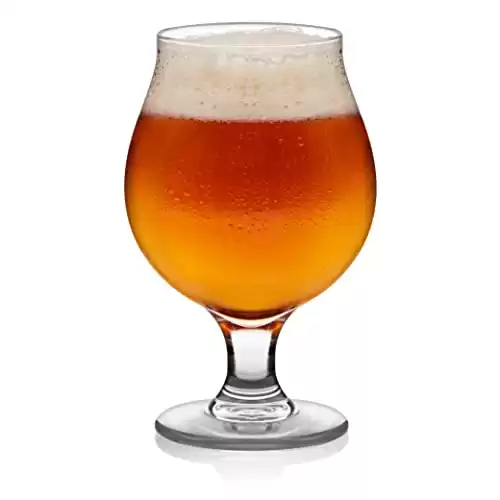 Classic Belgian Beer Glasses, 16-ounce, Set of 4