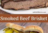 Pinterest image for smoked beef brisket.