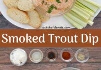 Pinterest image for smoked trout dip.