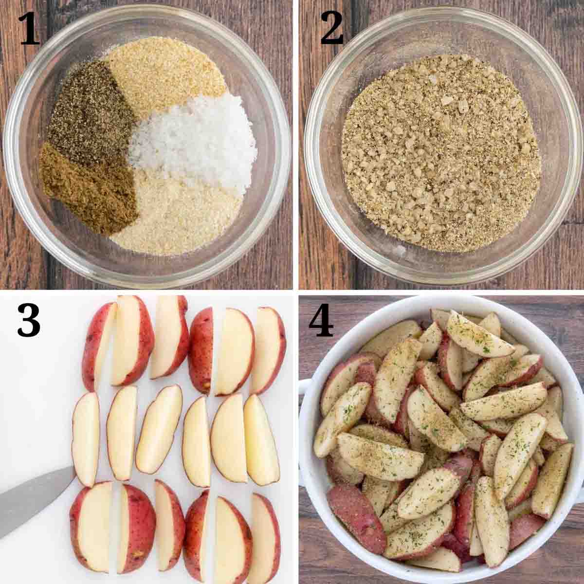 Collage showing how to make recipe.