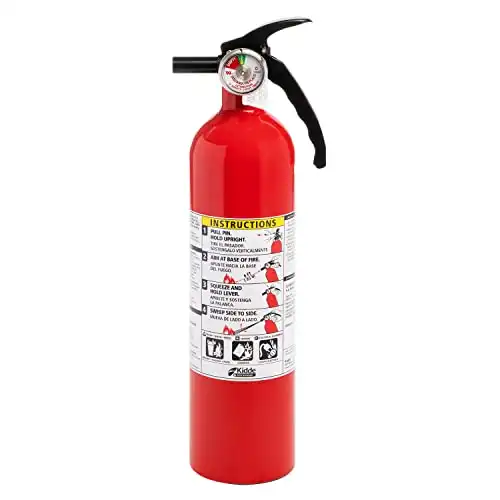 Kidde Fire Extinguisher for Home, 1-A:10-B:C, Dry Chemical Extinguisher