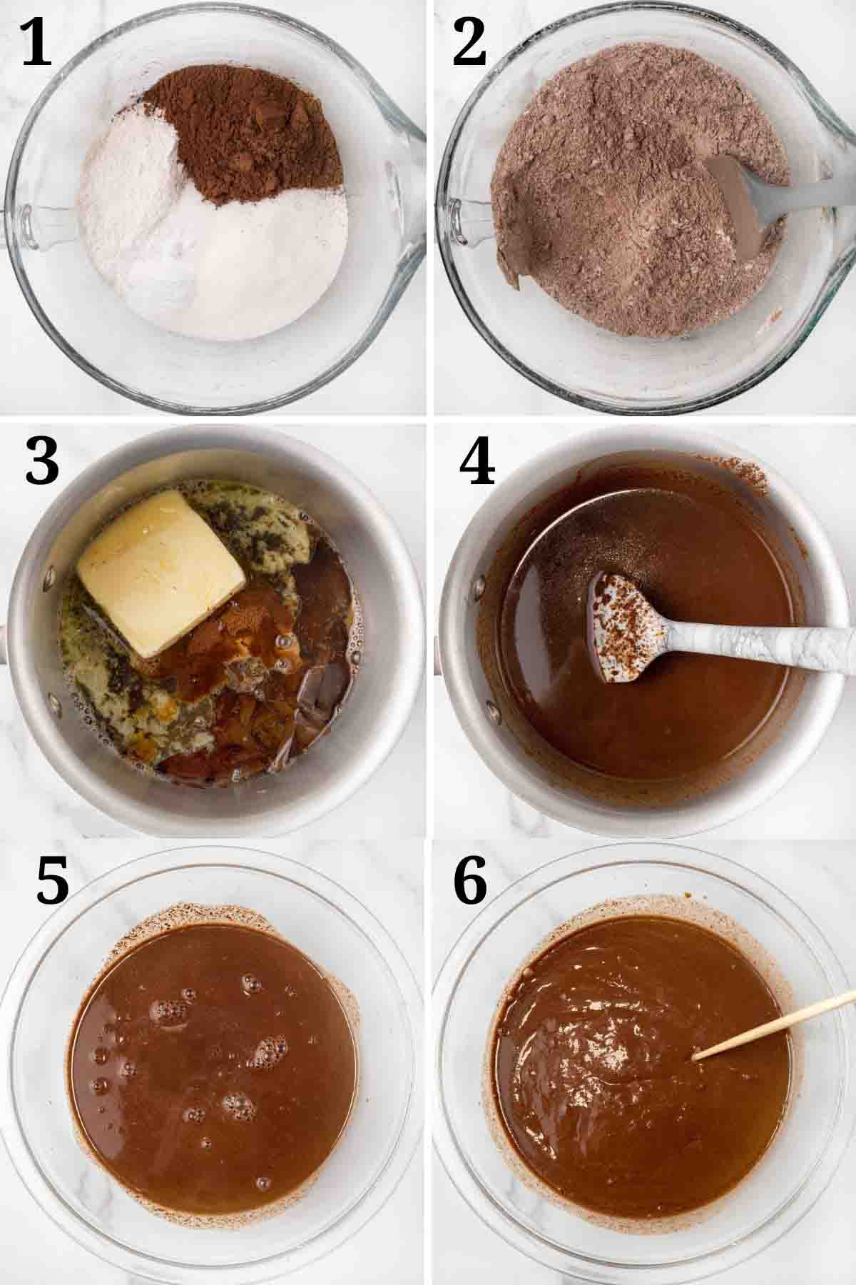 Collage showing how to begin making recipe.