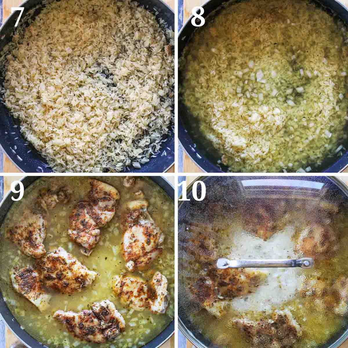 Collage showing how to finish making recipe.