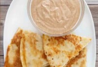 Pinterest image for quesadilla dipping sauce.
