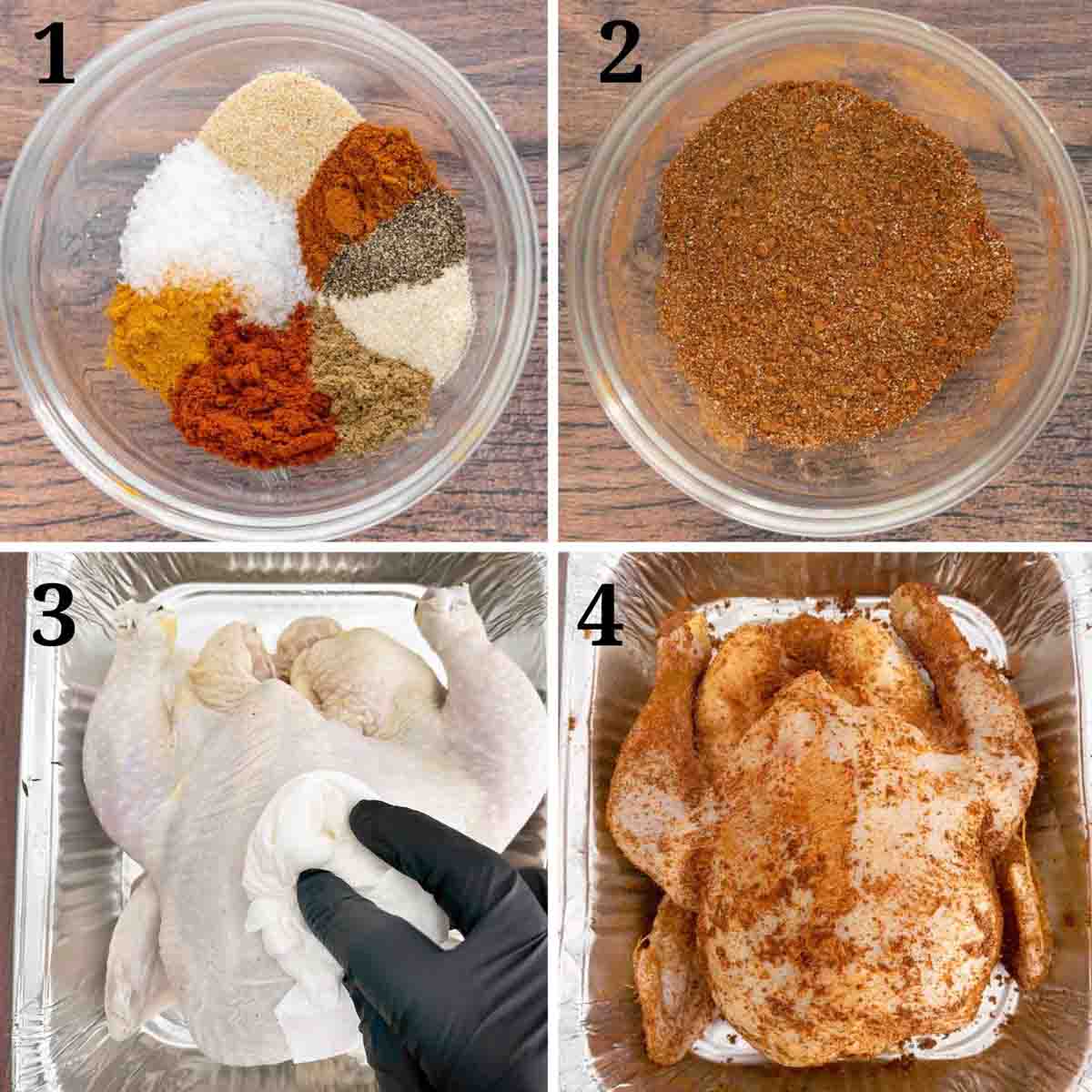 Collage showing how to prep recipe.