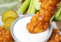 Pinterest image for Nashville Hot Chicken Tenders.