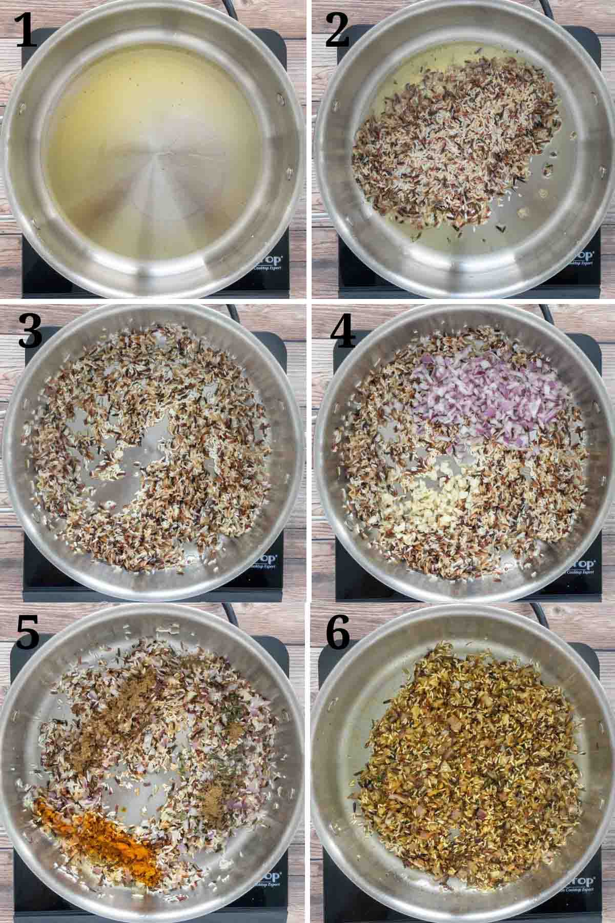 collage showing to prepare the recipe.