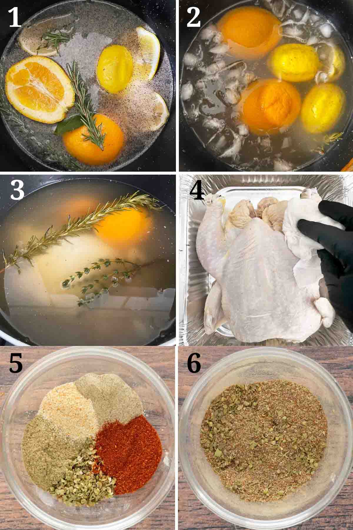Collage showing how to begin recipe.