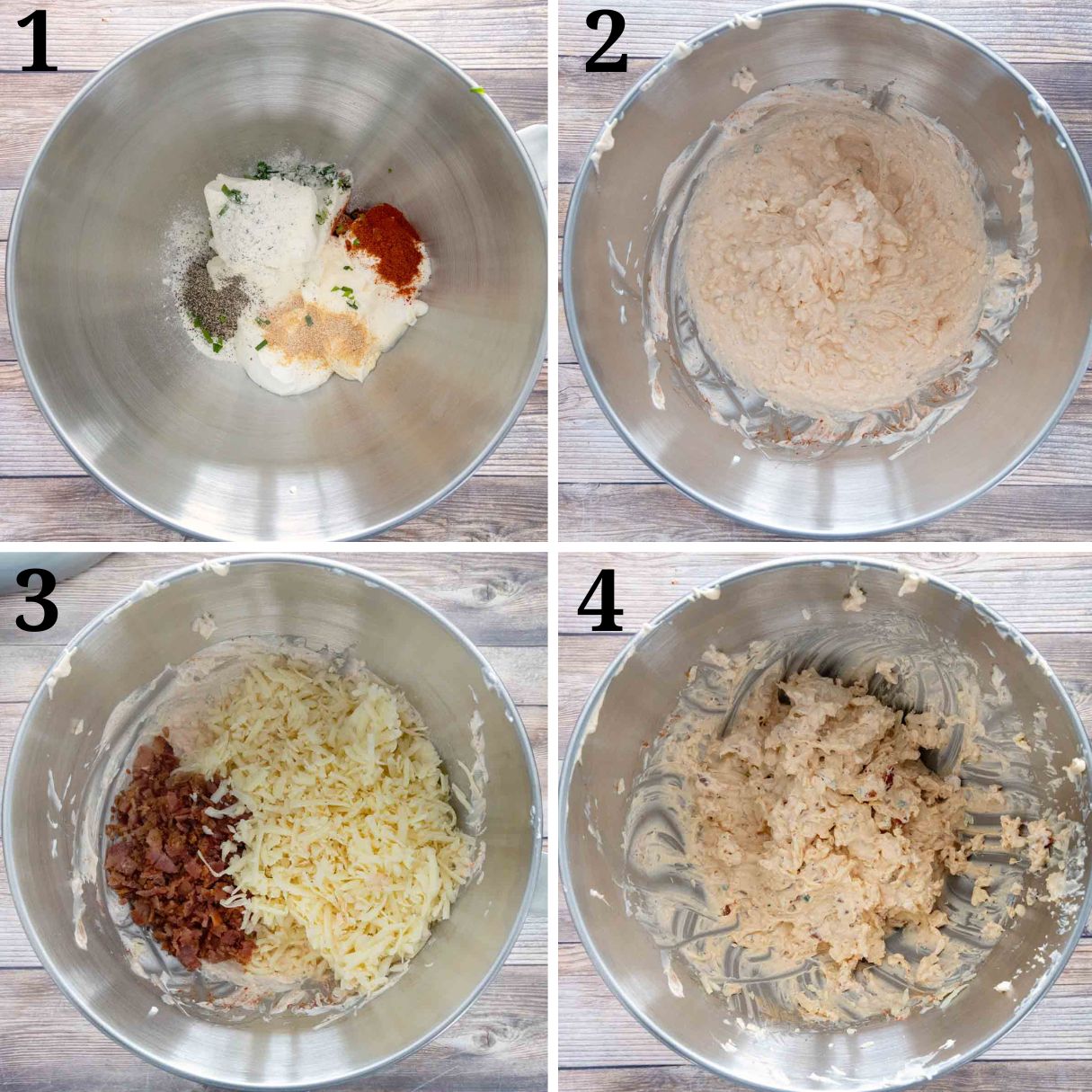 Collage showing how to make cold version of recipe.
