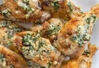 Pinterest image for garlic parmesan wings.