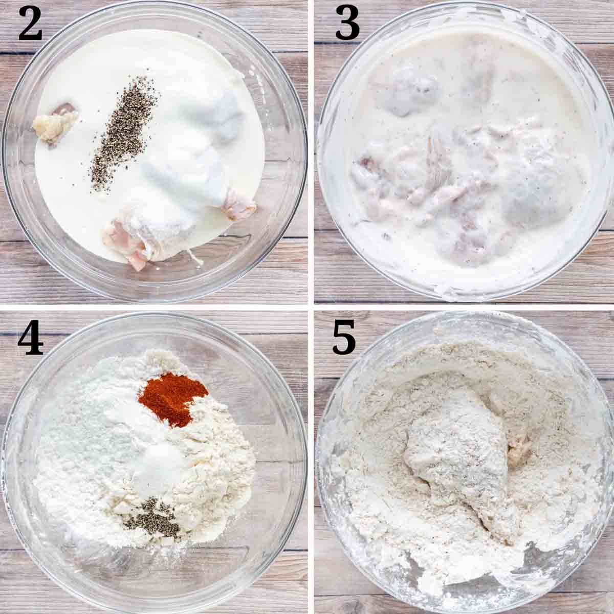 Collage showing how to begin recipe.