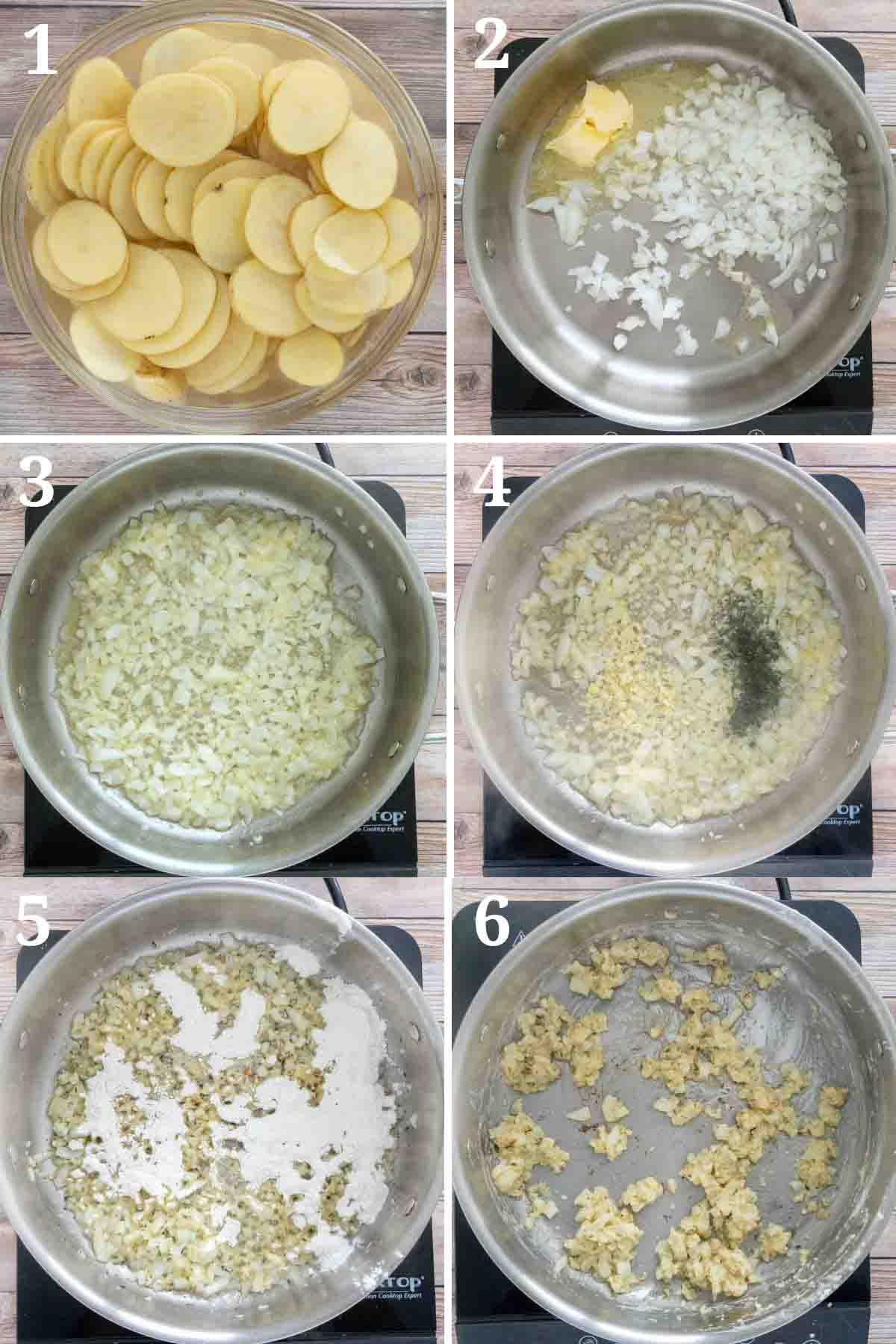 Collage showing how to begin recipe.