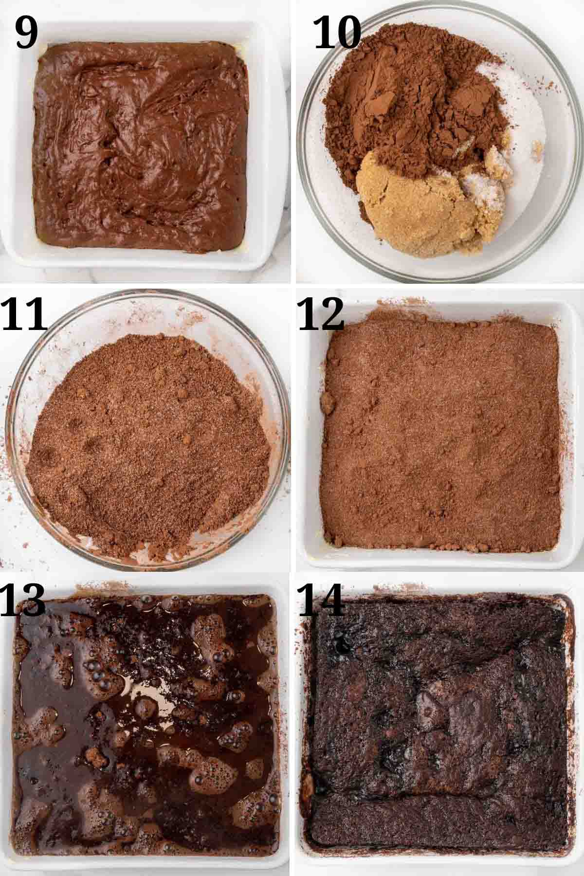 Collage showing final steps in recipe.