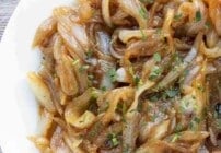 Pinterest image for caramelized onions.
