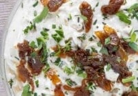 Pinterest image for French onion dip.