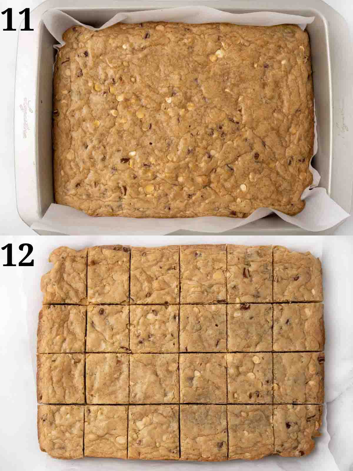 Collage showing the final steps in the recipe.