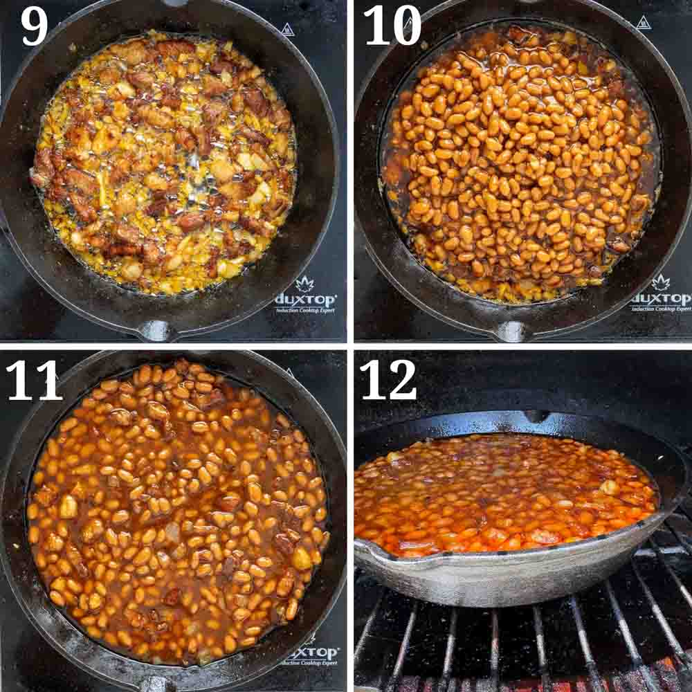 Collage showing the final steps in the recipe.
