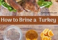 Pinterest image how to brine a turkey.
