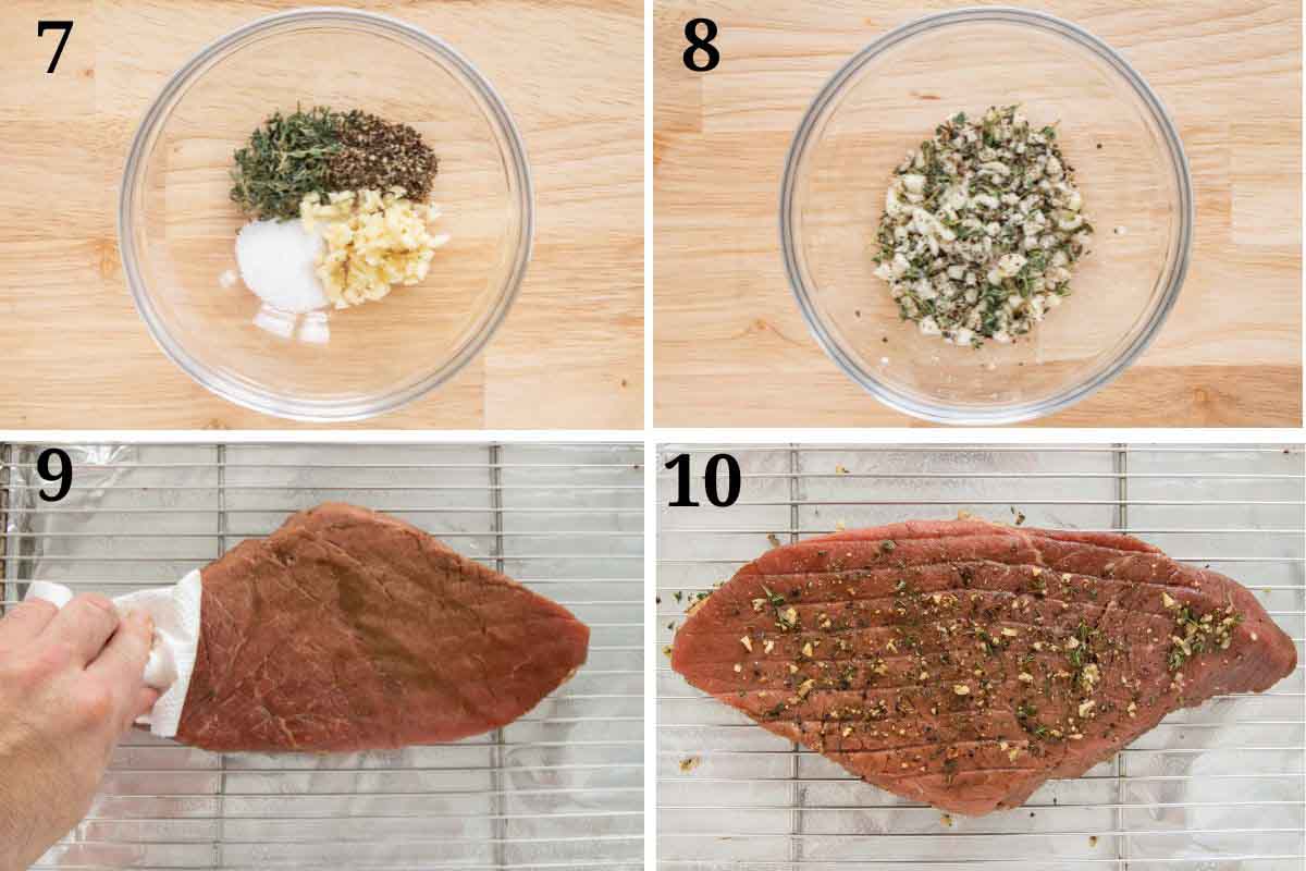 Collage showing how to finish the recipe.