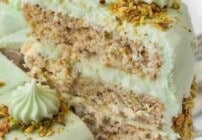 Pinterest image for Pistachio Cake.