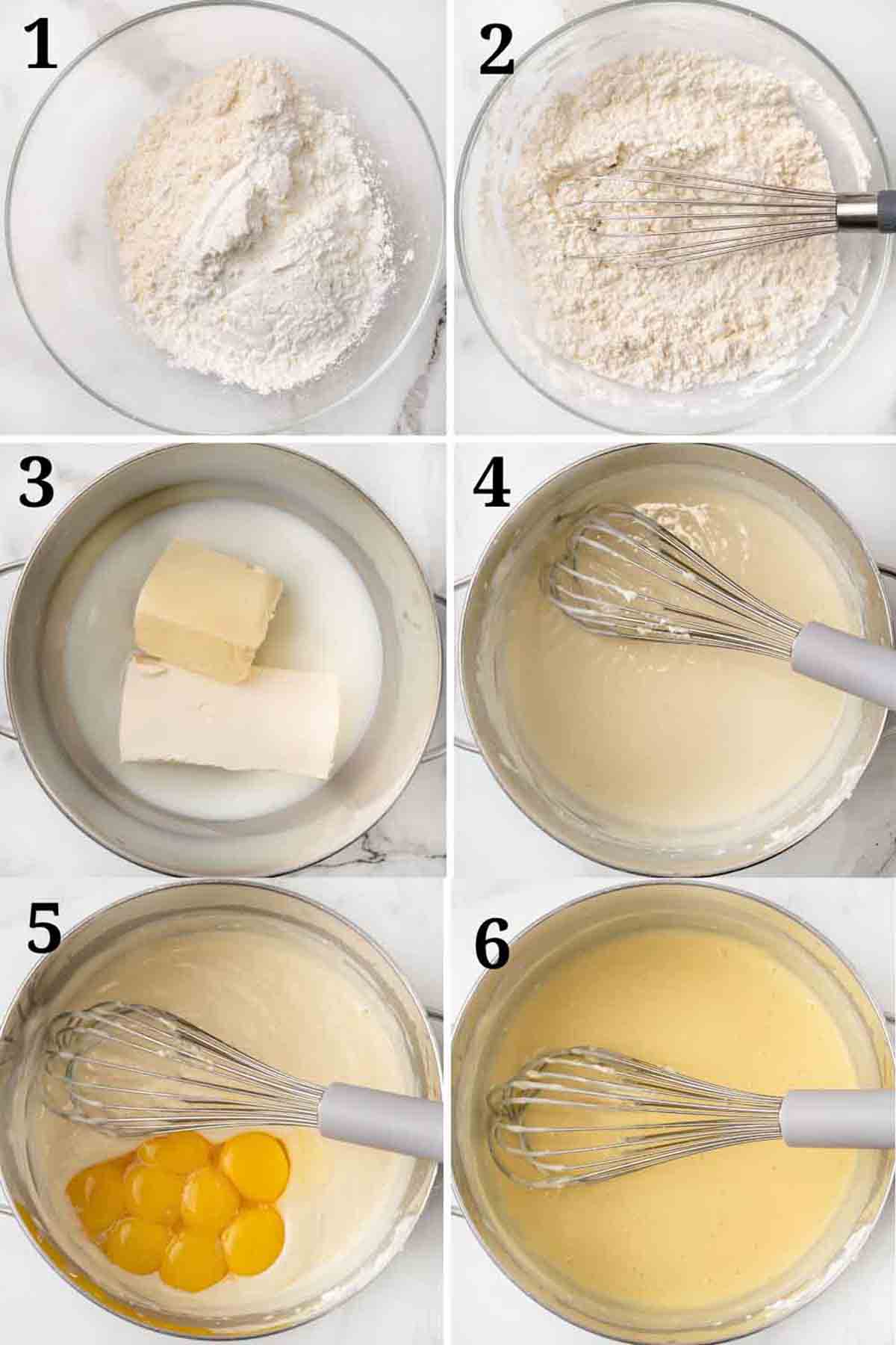Collage showing how to begin the recipe.