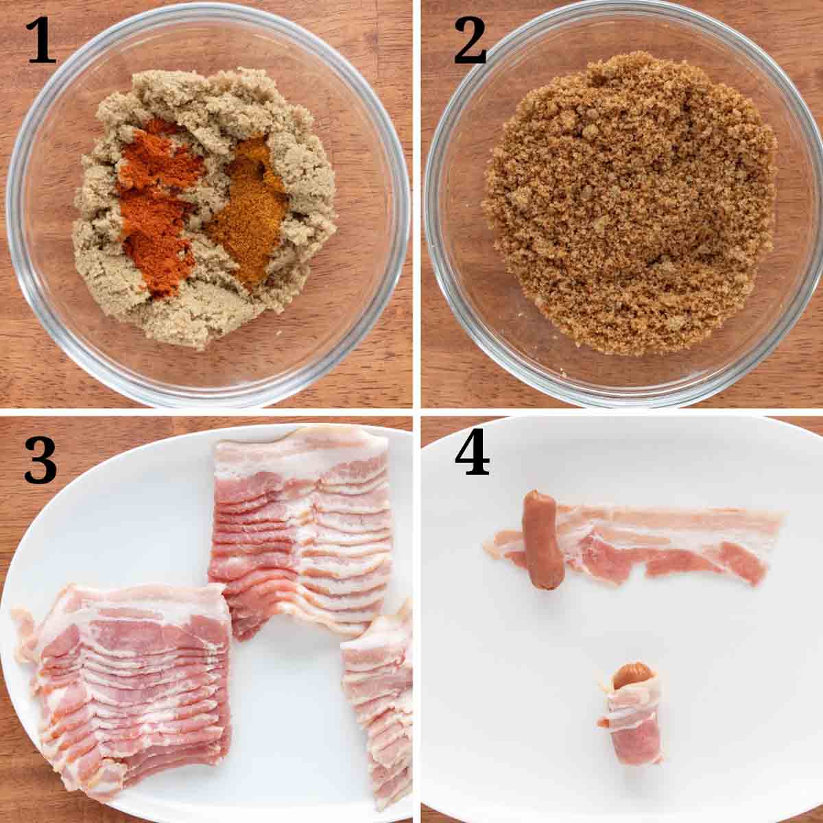 Collage showing how to begin the recipe.