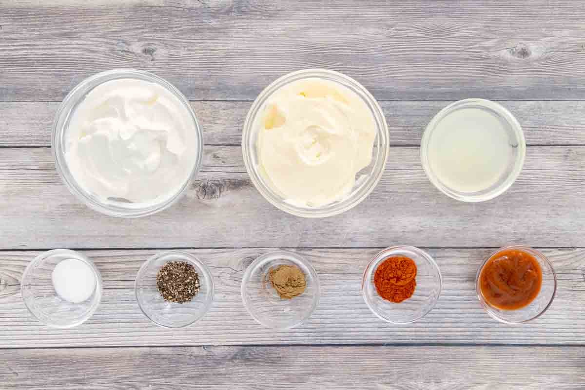 Ingredients to make the recipe.