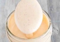 Pinterest image for fish taco sauce.