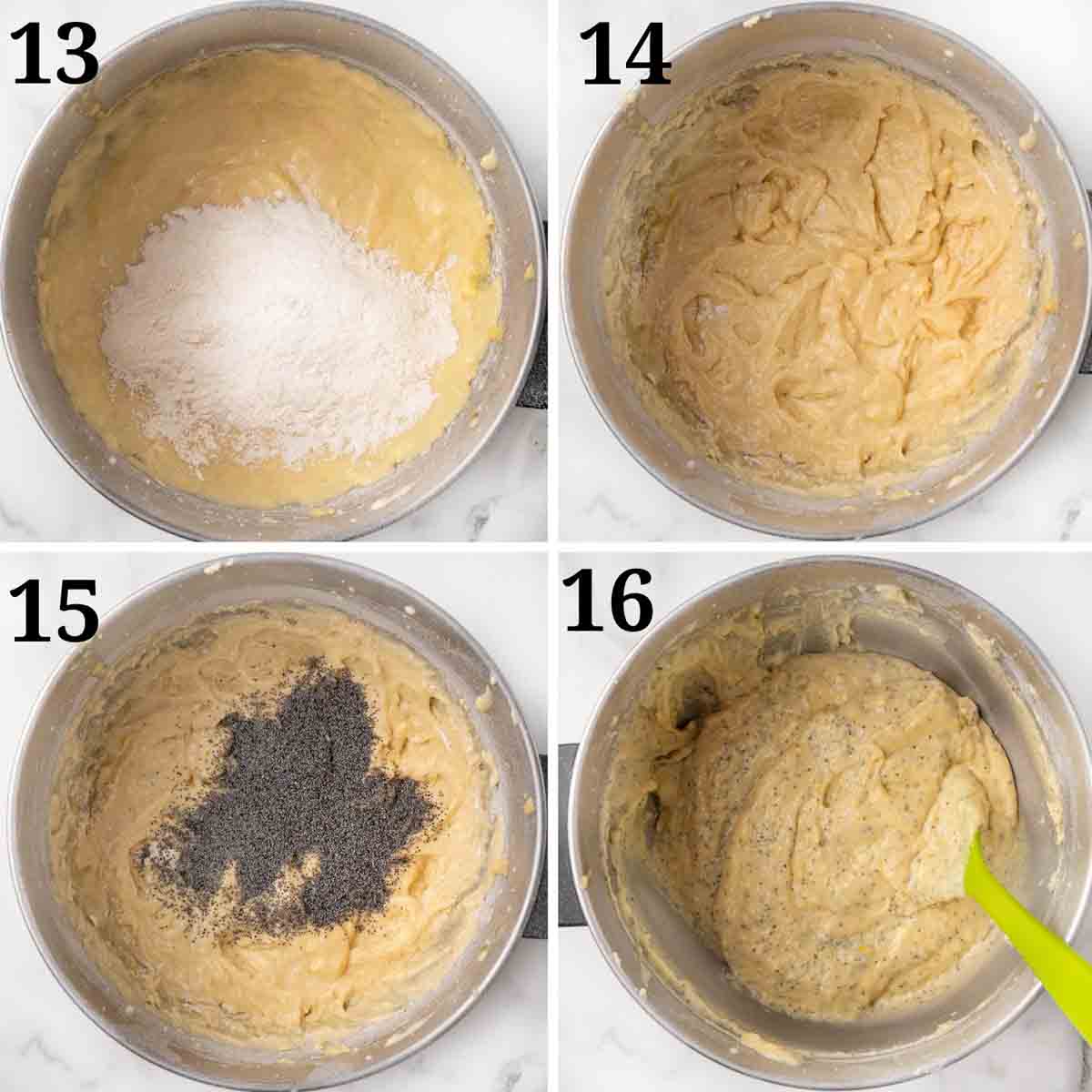 collage showing the final steps in the recipe.