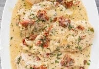 Pinterest image for marry me chicken.