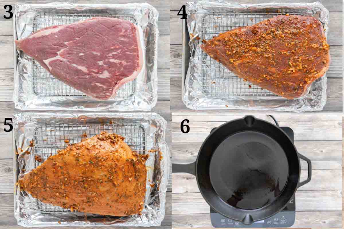 Collage showing how to begin the recipe.
