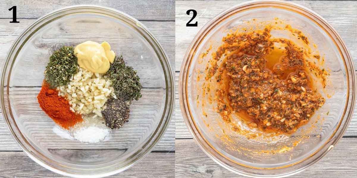 Collage showing how to make the seasoning blend.