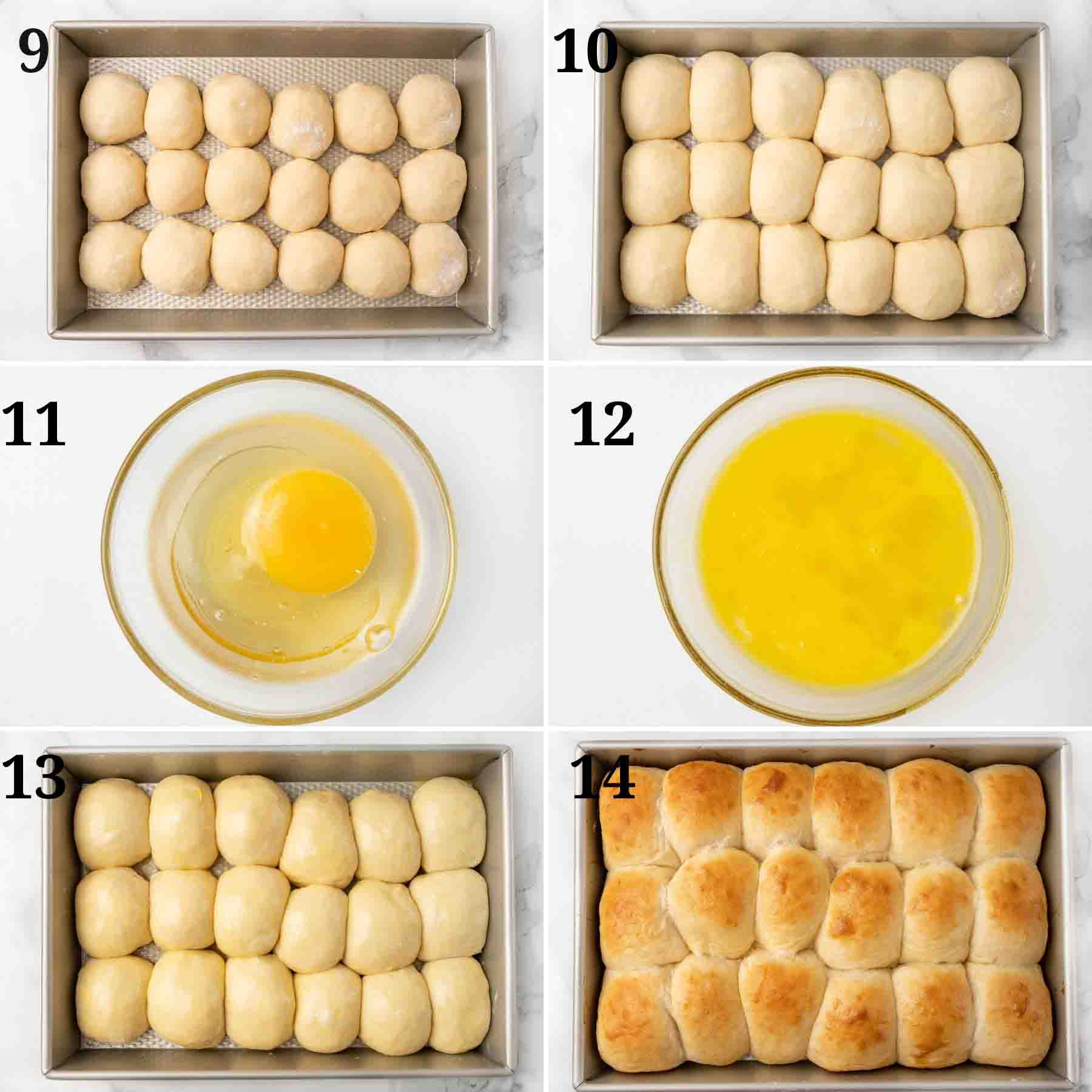 Collage showing the final steps in the recipe.