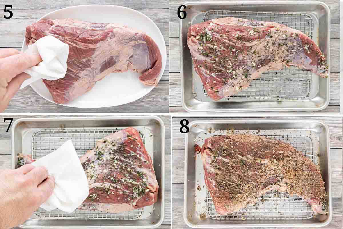 Collage showing the next steps in the recipe.