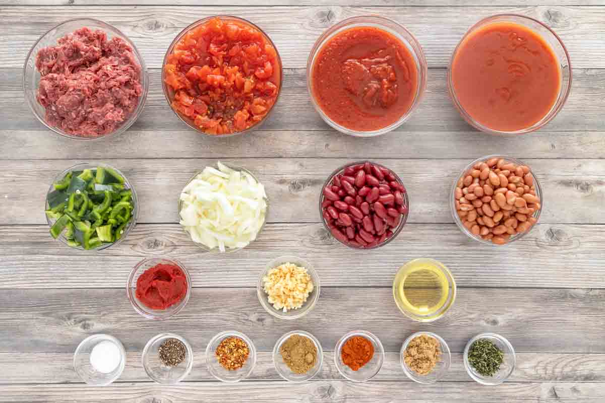 Ingredients to make the recipe.