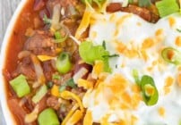 Pinterest image for venison chili.