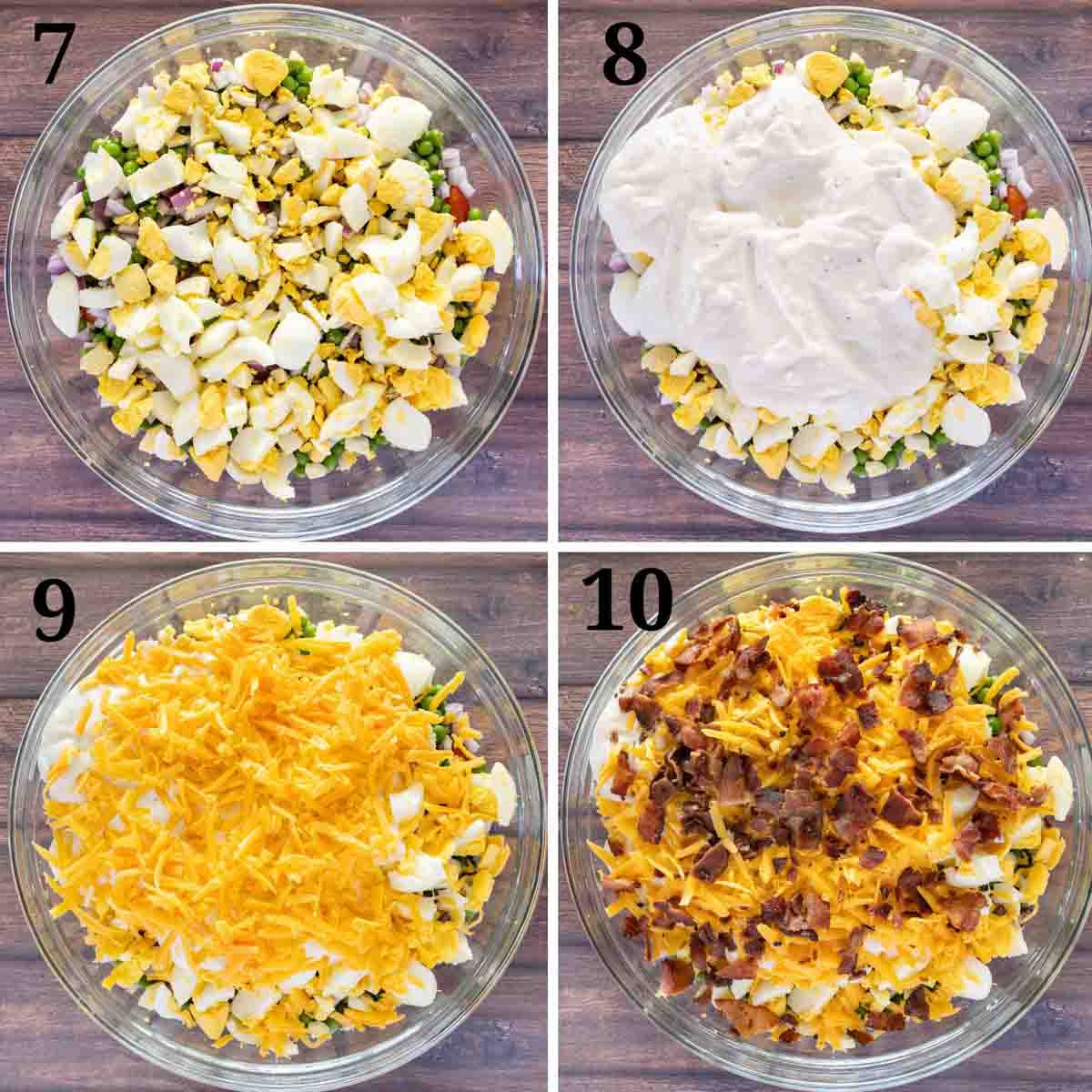 Collage showing how to finish the recipe