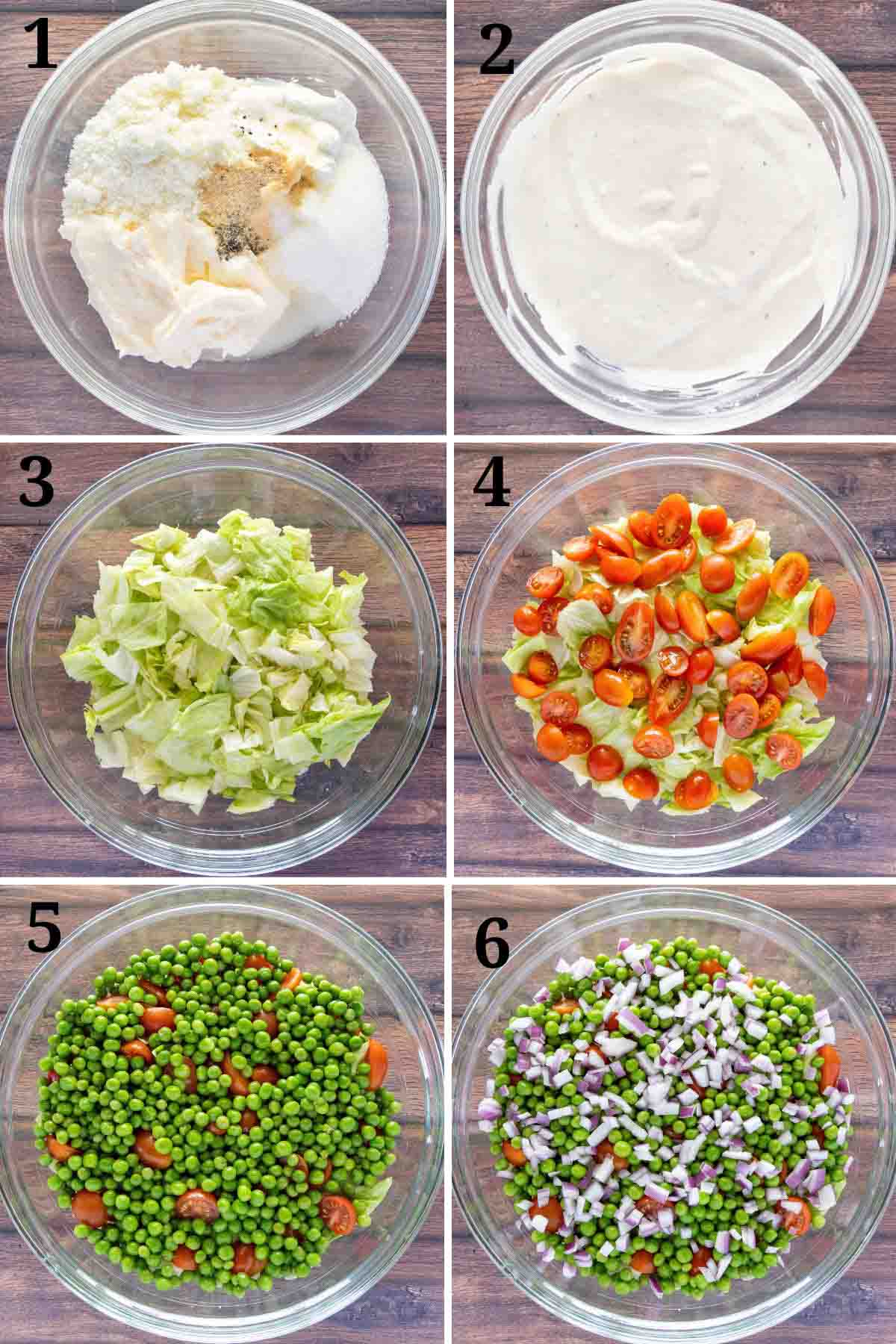 Collage showing how to begin the recipe.