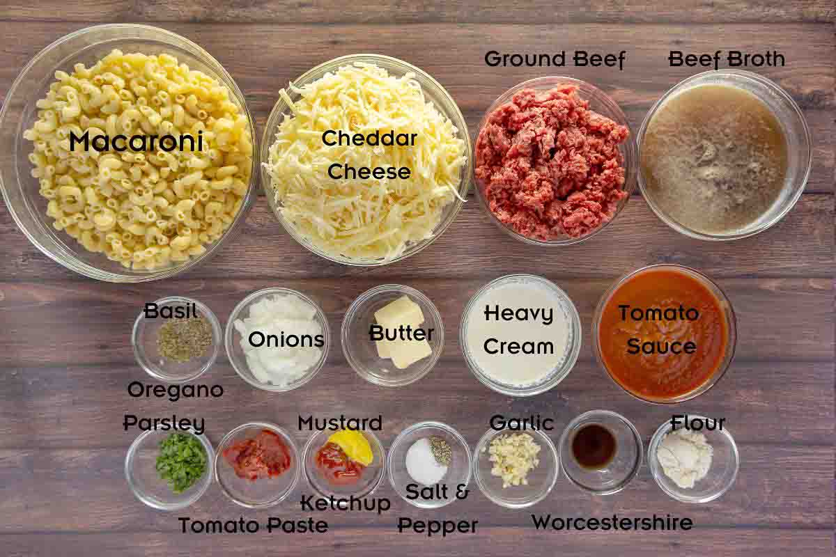 Ingredients to make the recipe.