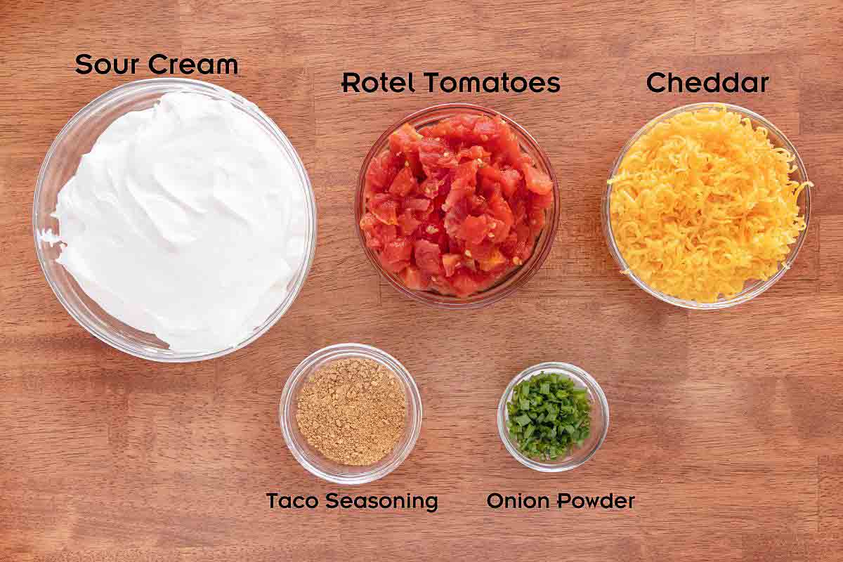 Ingredients to make the recipe.