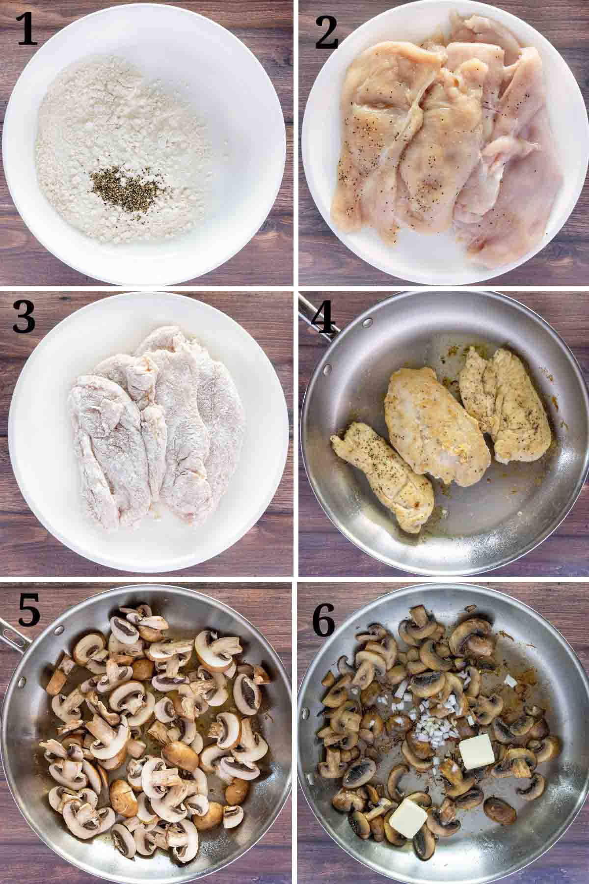 Collage showing how to begin the recipe.